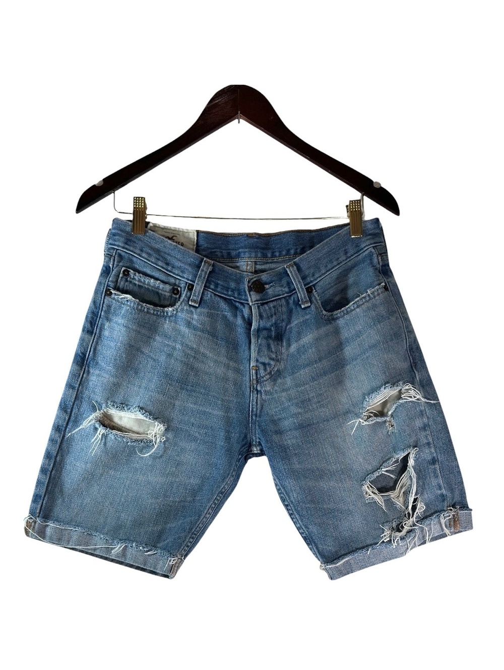 Hollister Men’s Size 30 Distressed Denim Shorts Cutoff Jorts